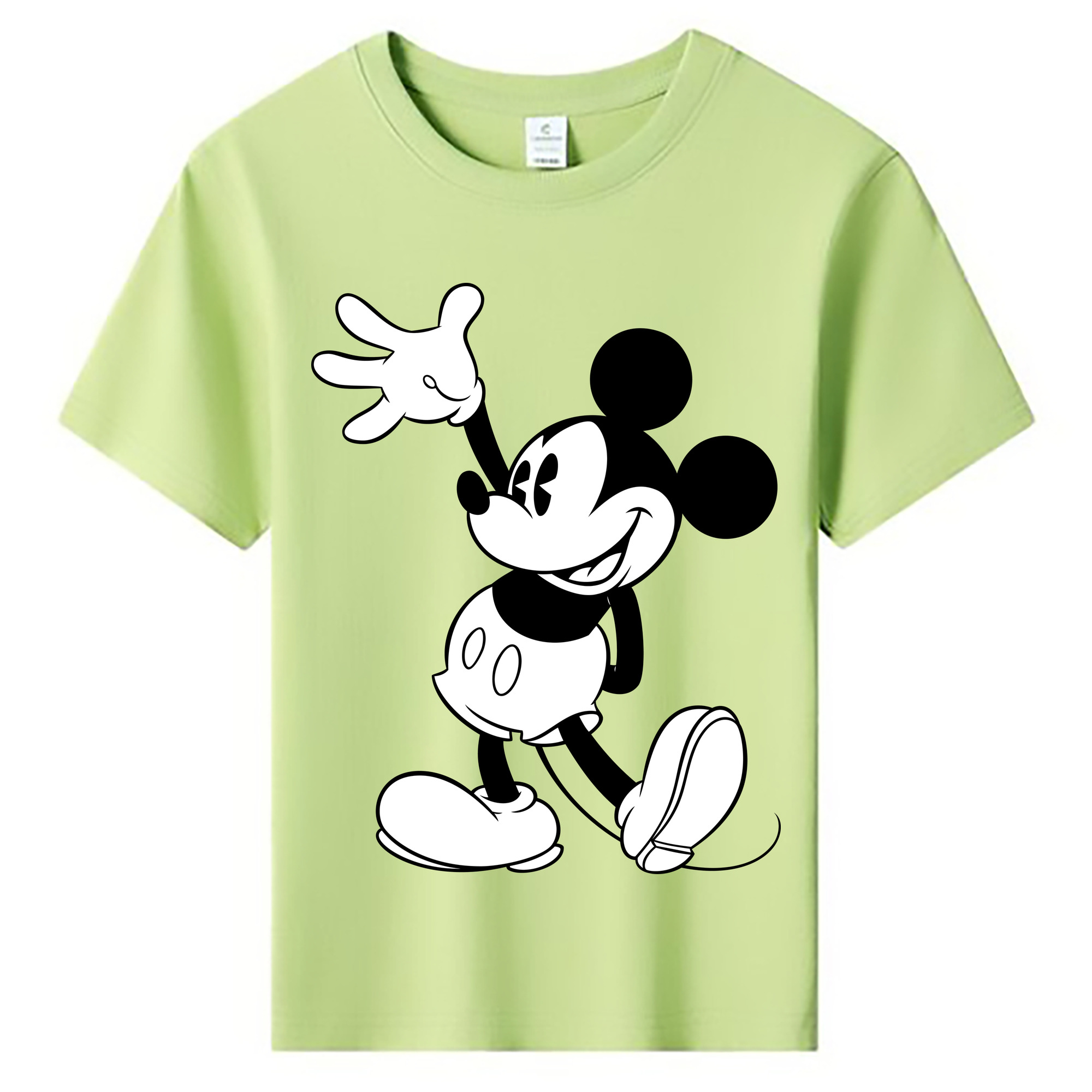 ミッキーマウス Mickey Mouse 綿100％キッズTシャツ（フロントプリント）